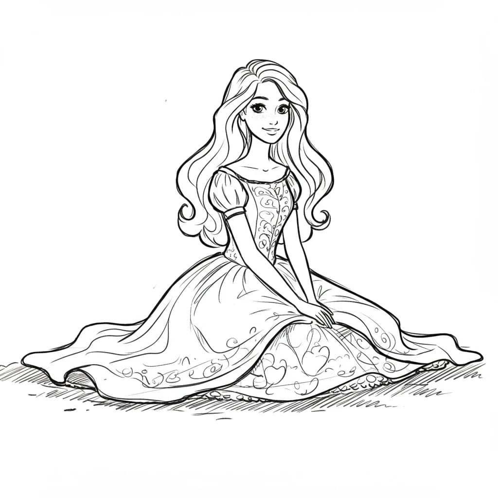 Desenhos de Princesas para Imprimir e Colorir