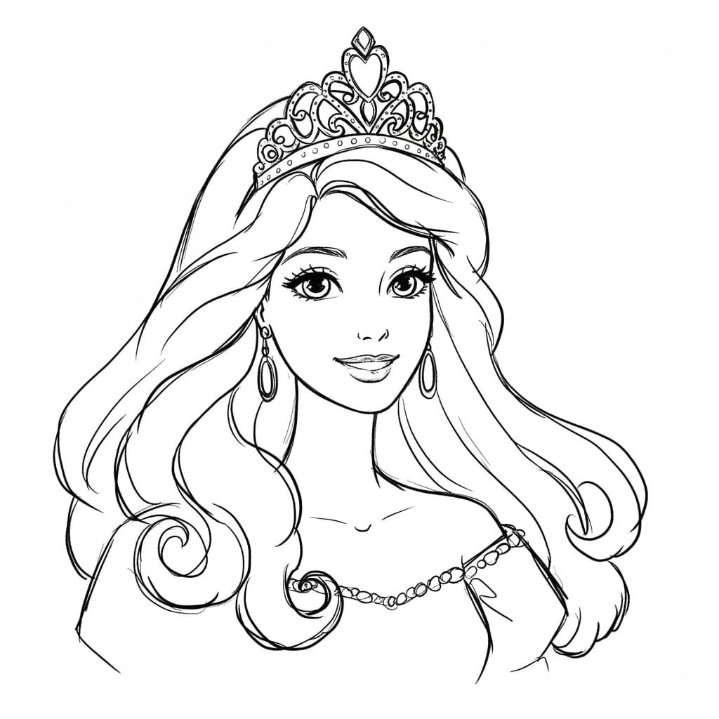 Desenhos de Princesas para Imprimir e Colorir