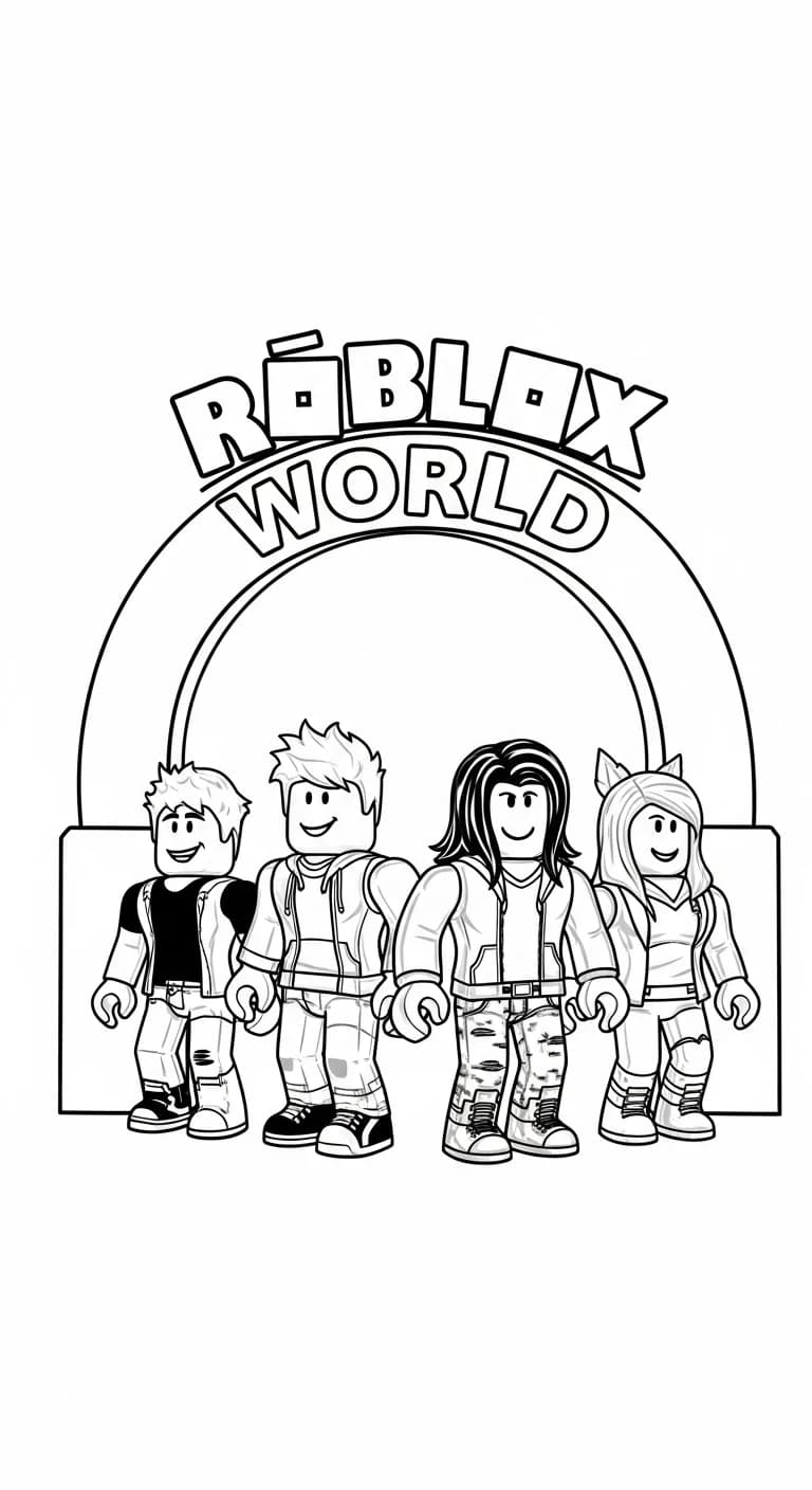 Desenhos de Roblox para imprimir e colorir