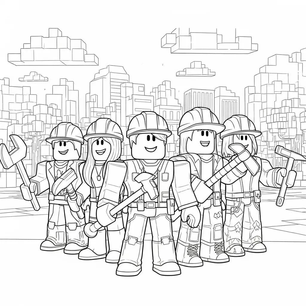 Desenhos de Roblox para imprimir e colorir