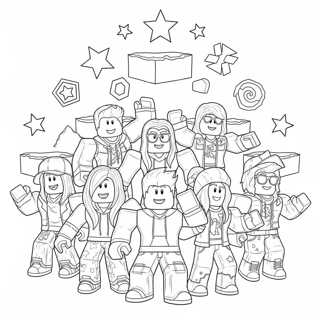 Desenhos de Roblox para imprimir e colorir