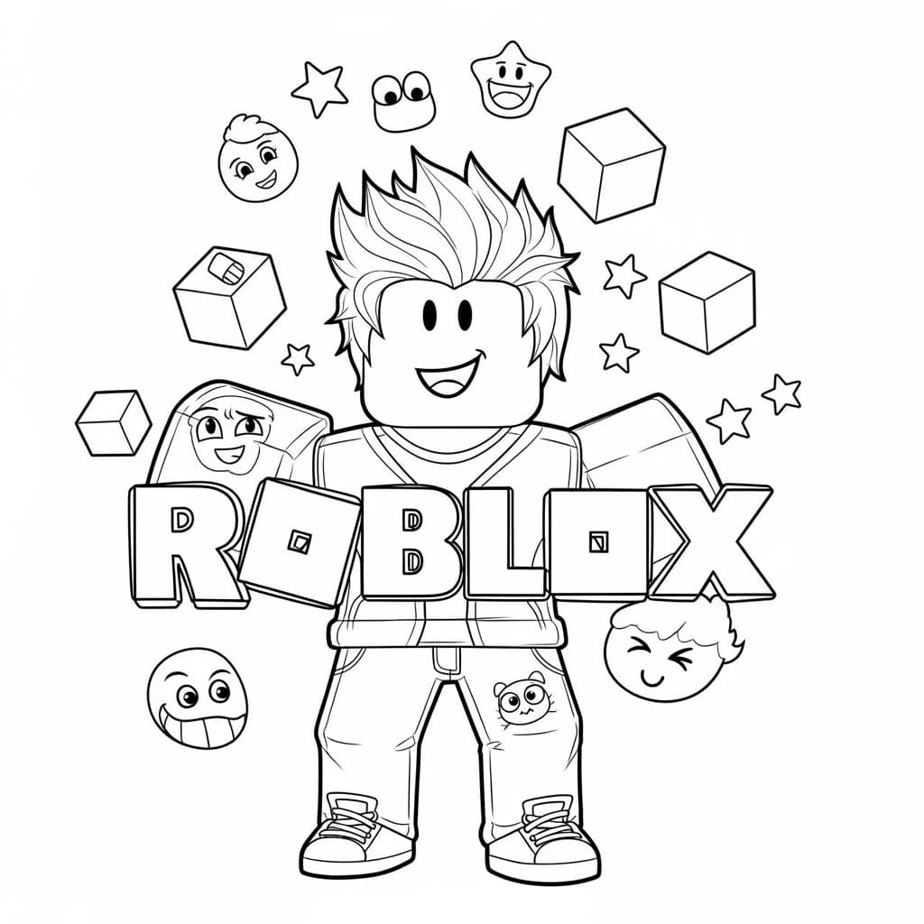 Desenhos de Roblox para imprimir e colorir