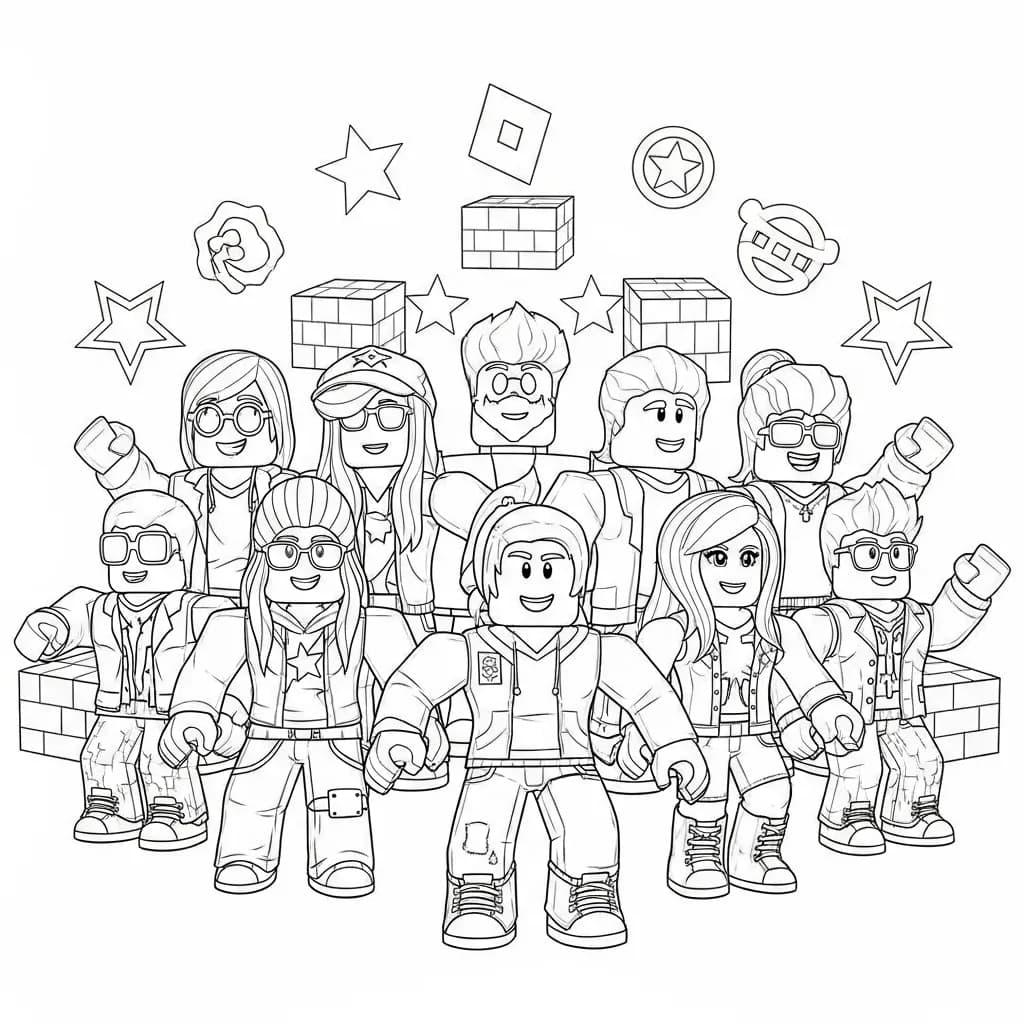 Desenhos de Roblox para imprimir e colorir