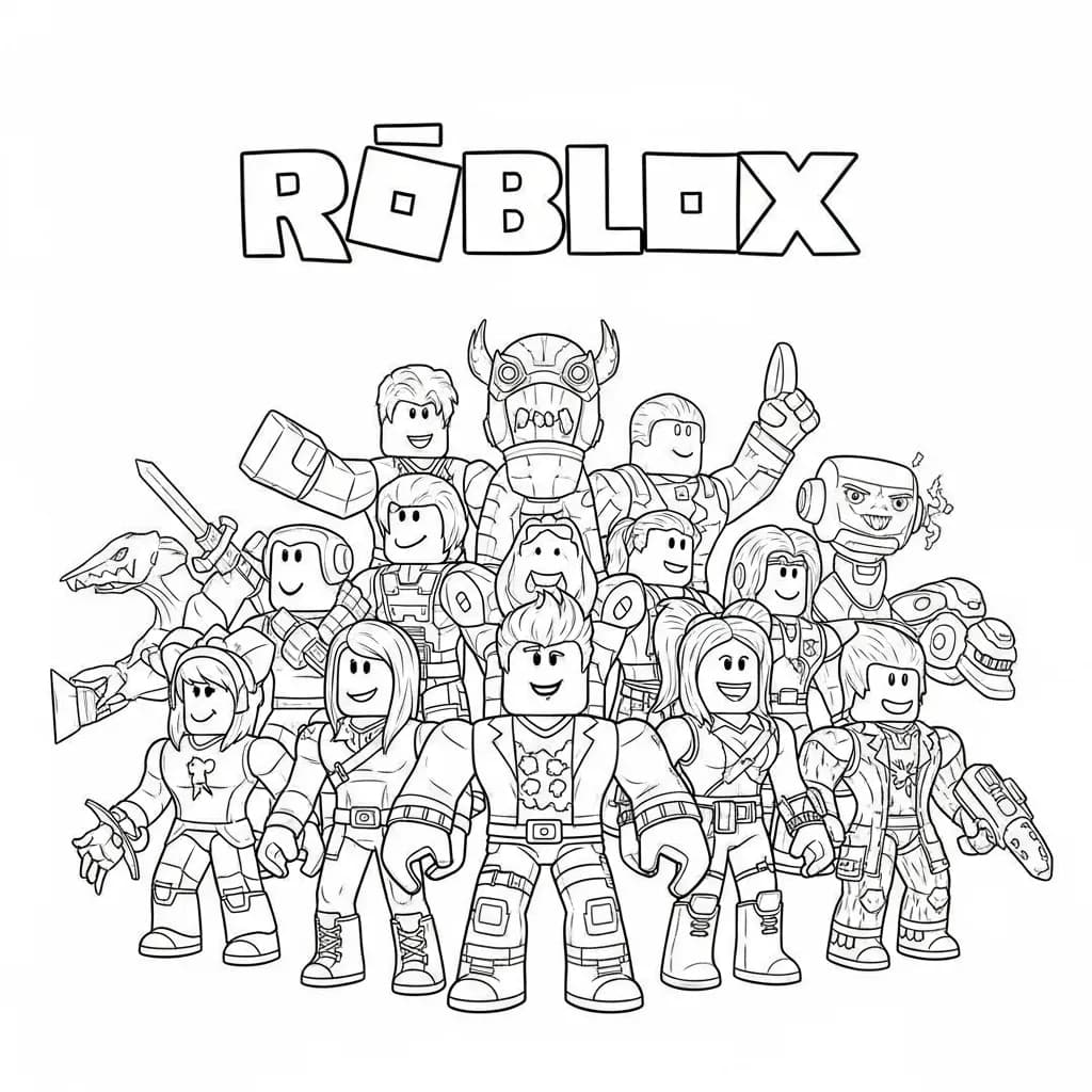 Desenhos de Roblox para imprimir e colorir