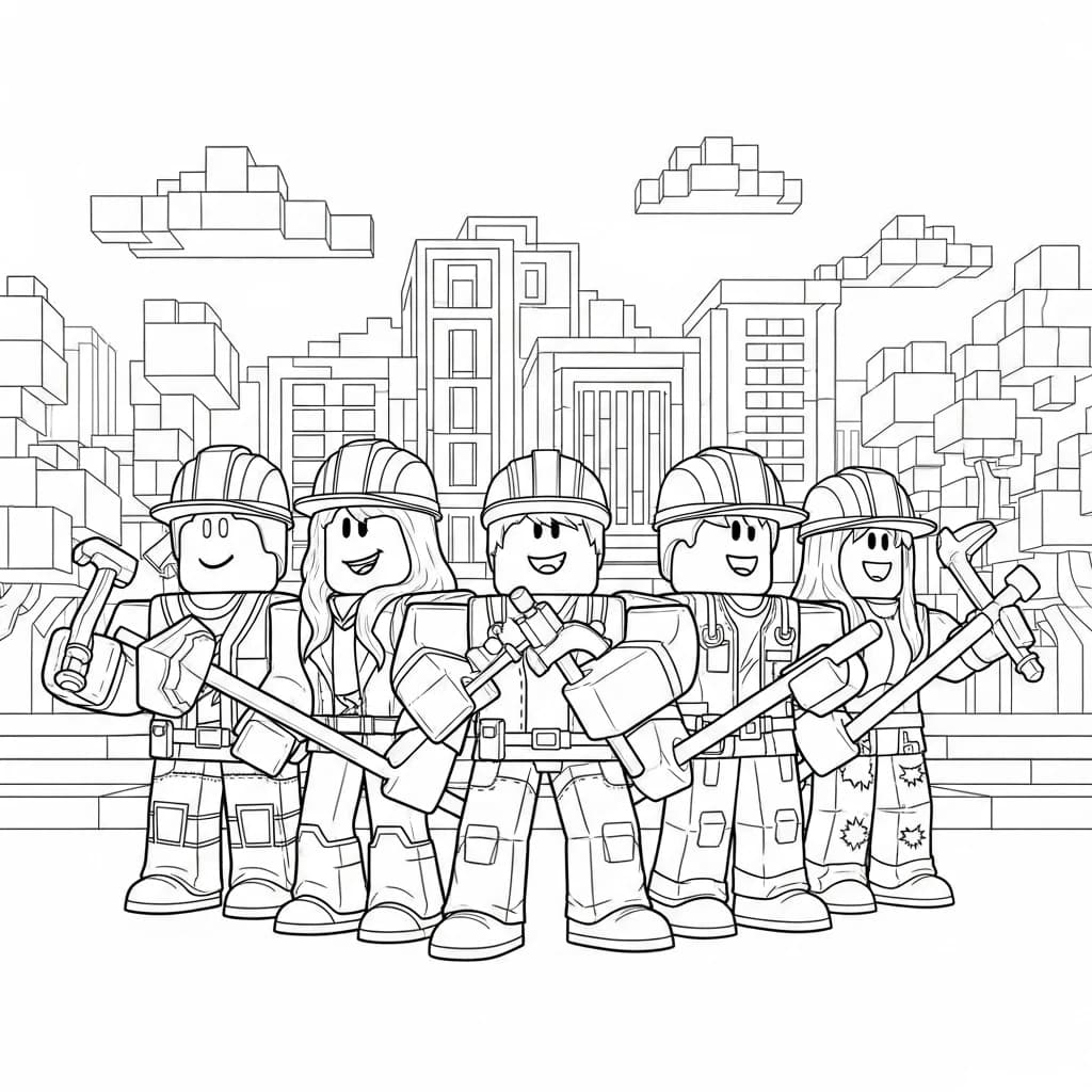 Desenhos de Roblox para imprimir e colorir