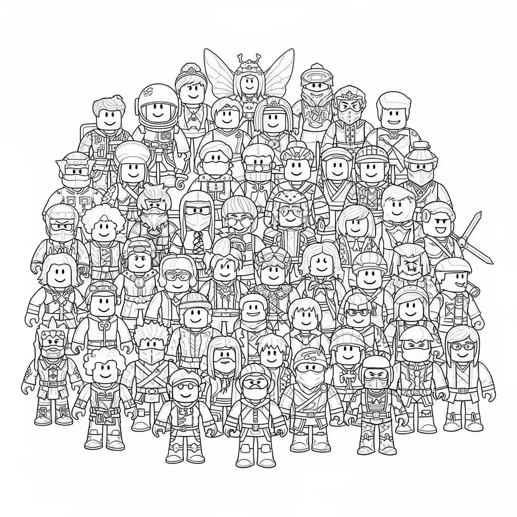 Desenhos de Roblox para imprimir e colorir