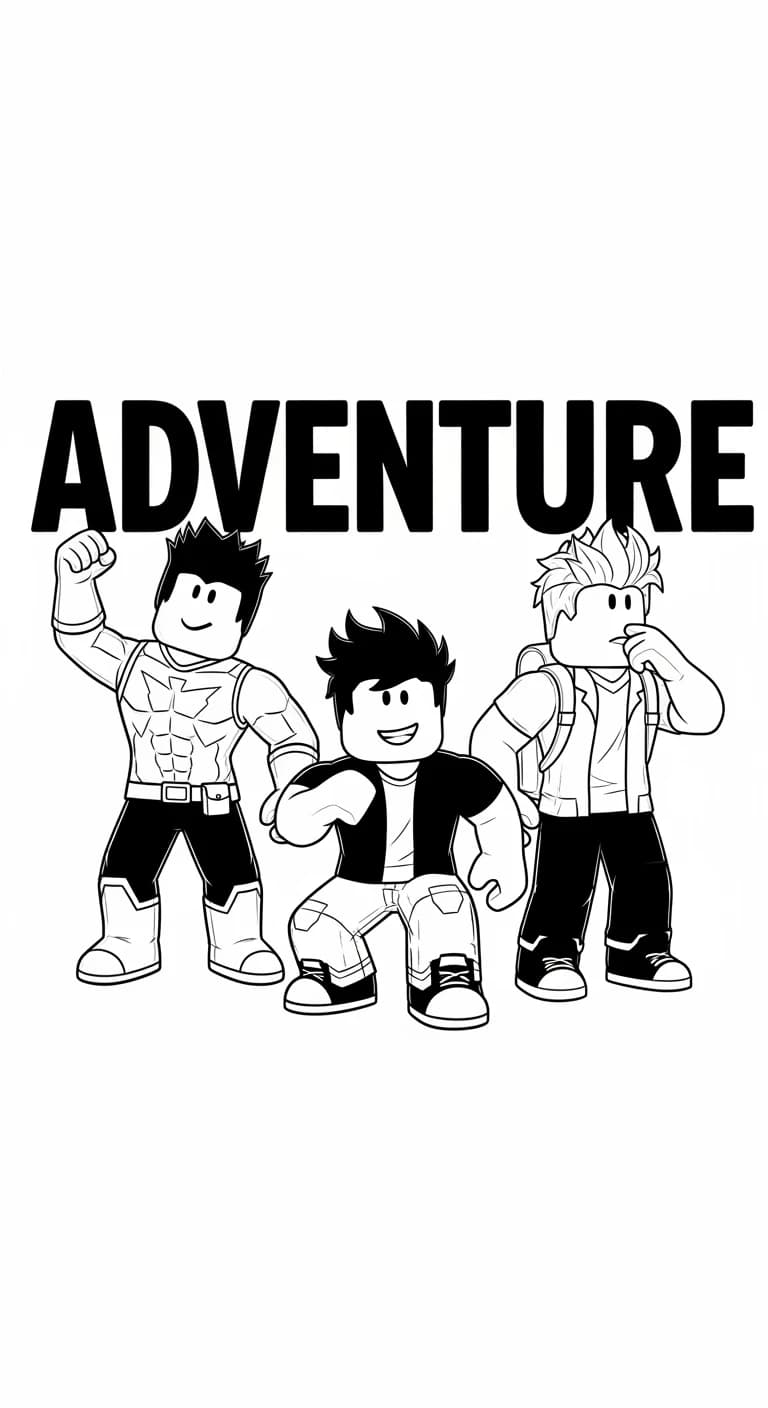 Desenhos de Roblox para imprimir e colorir