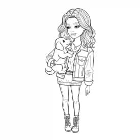 desenho de Top Model para colorir