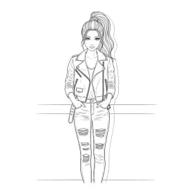 desenho de Top Model para colorir