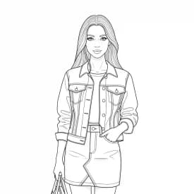 desenho de Top Model para colorir