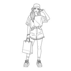 desenho de Top Model para colorir