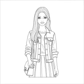 desenho de Top Model para colorir