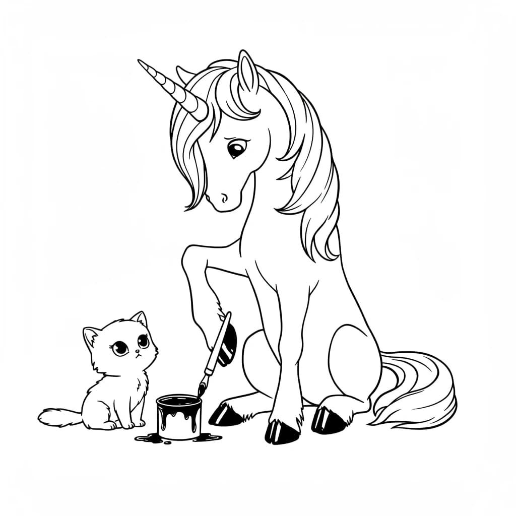 Desenhos de Unicórnio para Imprimir e Colorir