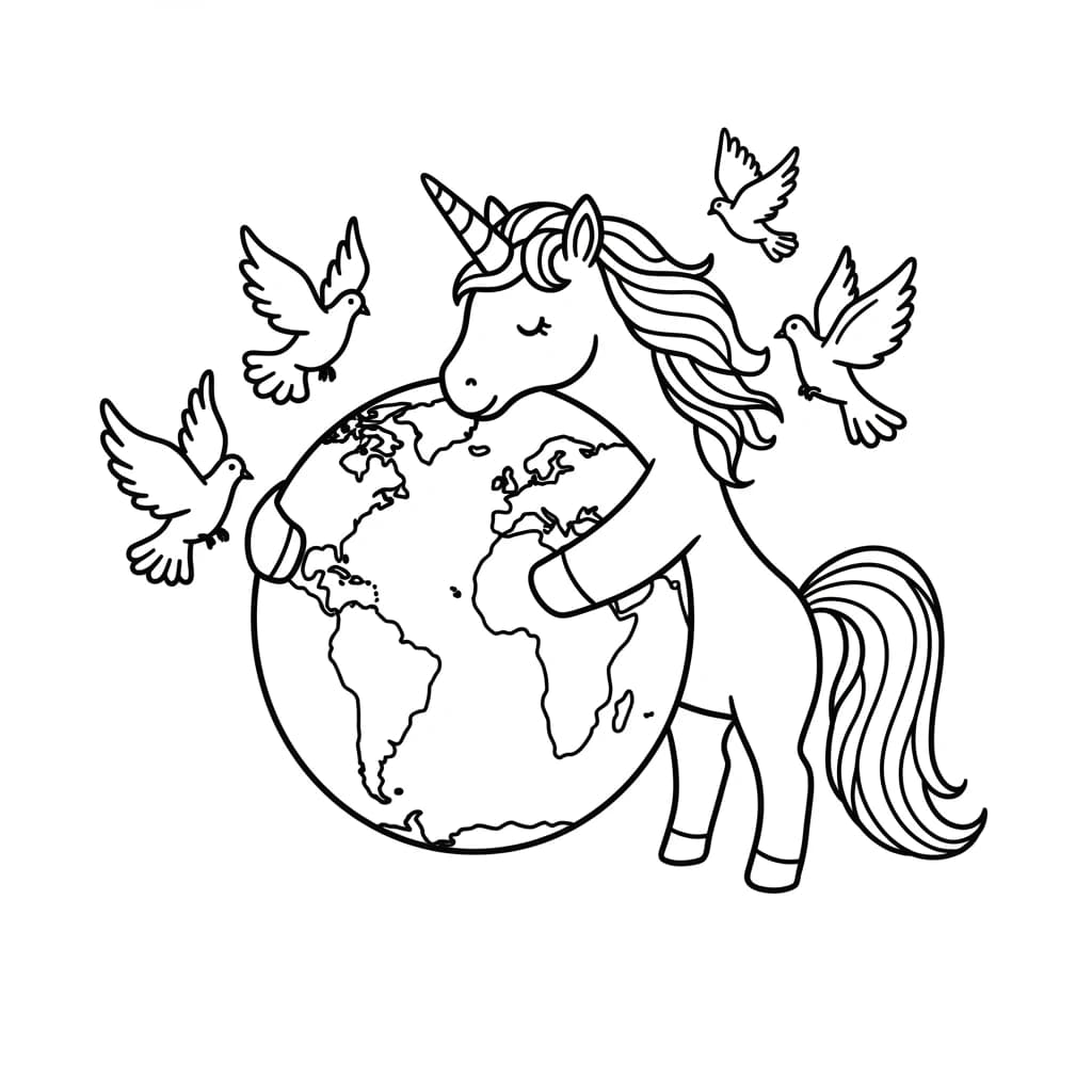 Desenhos de Unicórnio para Imprimir e Colorir