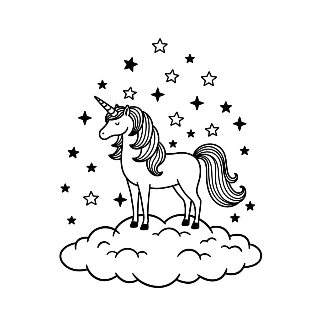 Desenhos de Unicórnio para Imprimir e Colorir