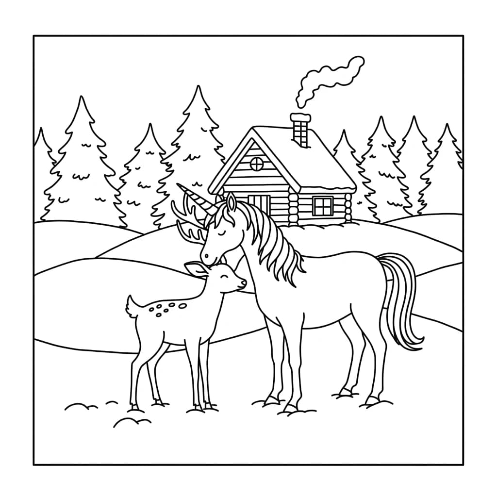 Desenhos de Unicórnio para Imprimir e Colorir