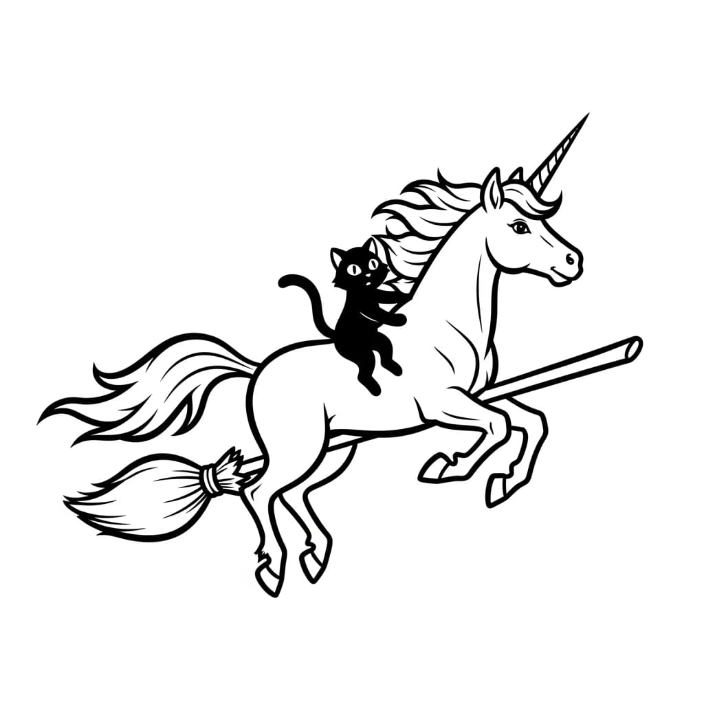 Desenhos de Unicórnio para Imprimir e Colorir