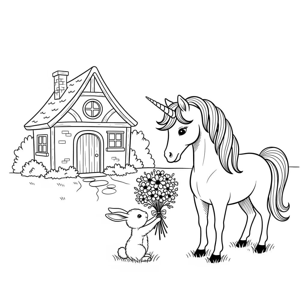 Desenhos de Unicórnio para Imprimir e Colorir