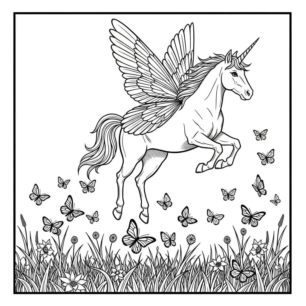 Desenhos de Unicórnio para Imprimir e Colorir