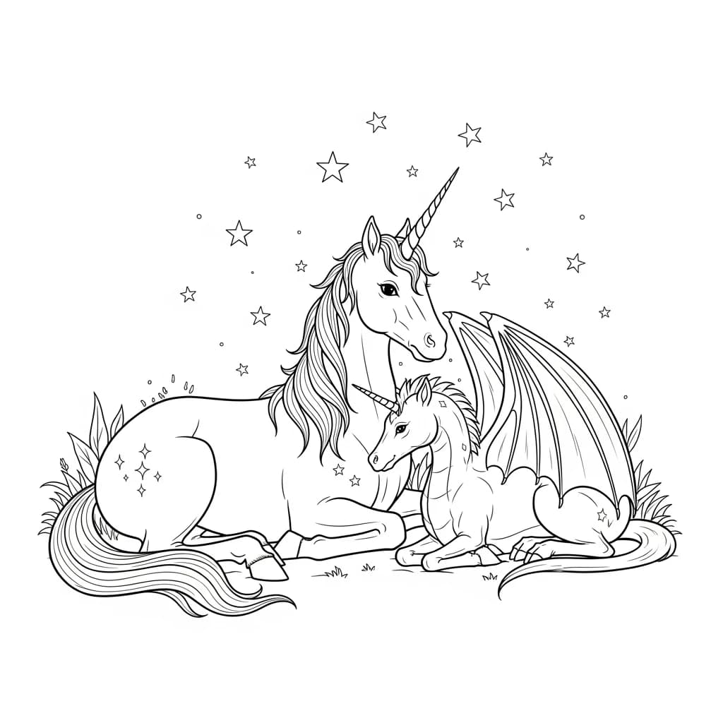 Desenhos de Unicórnio para Imprimir e Colorir