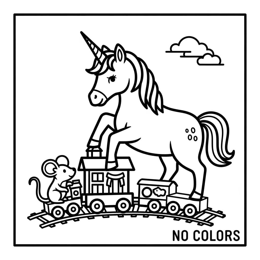 Desenhos de Unicórnio para Imprimir e Colorir