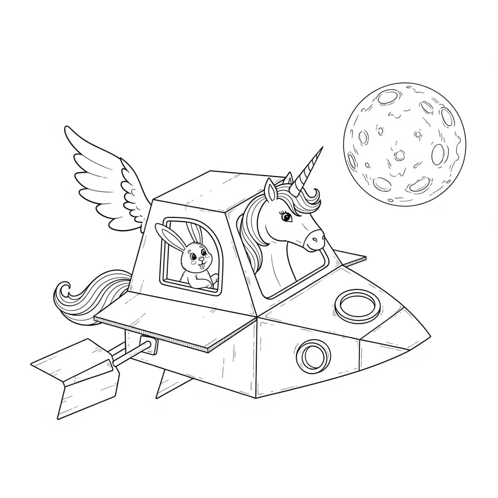 Desenhos de Unicórnio para Imprimir e Colorir