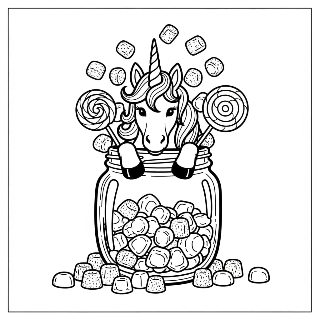 Desenhos de Unicórnio para Imprimir e Colorir