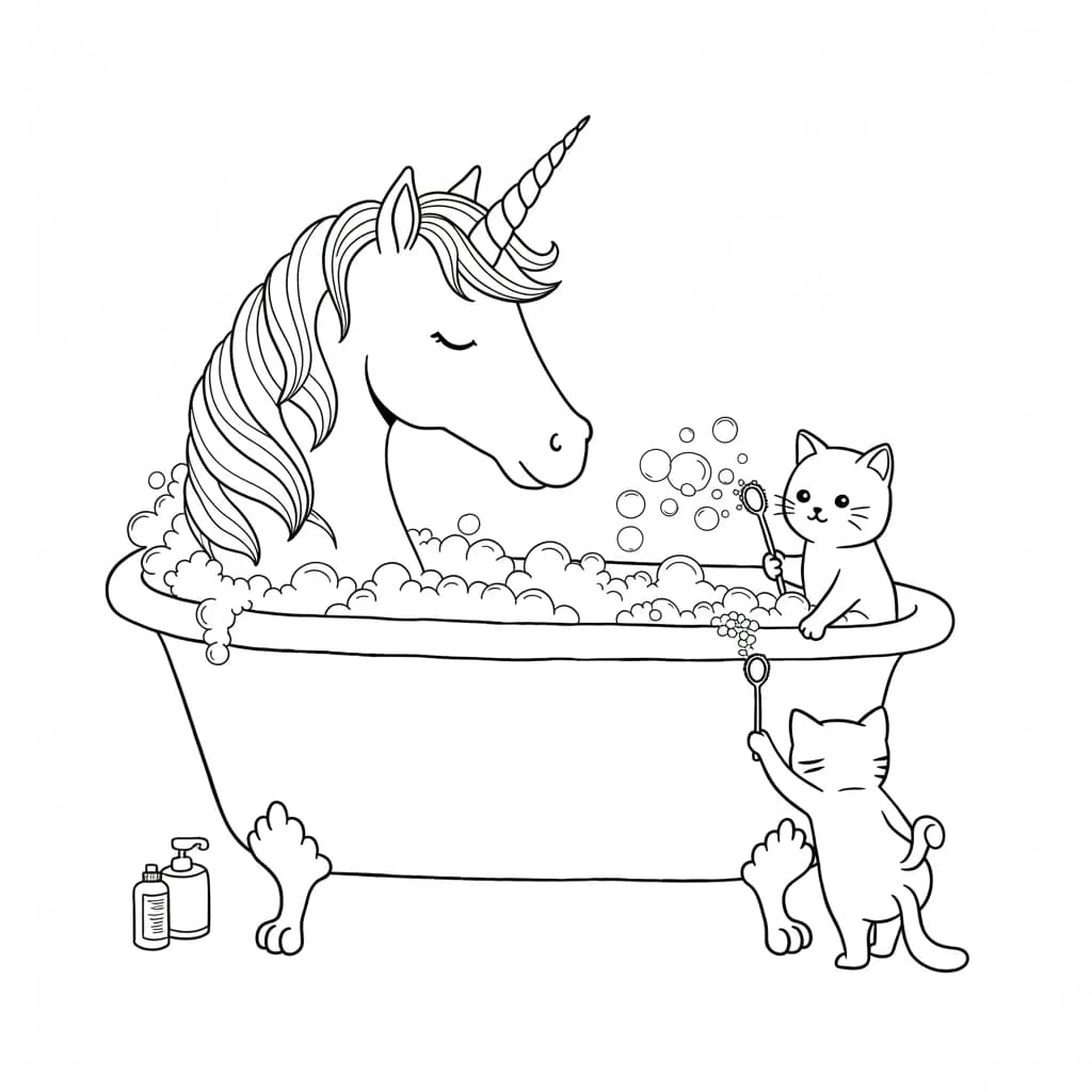 Desenhos de Unicórnio para Imprimir e Colorir