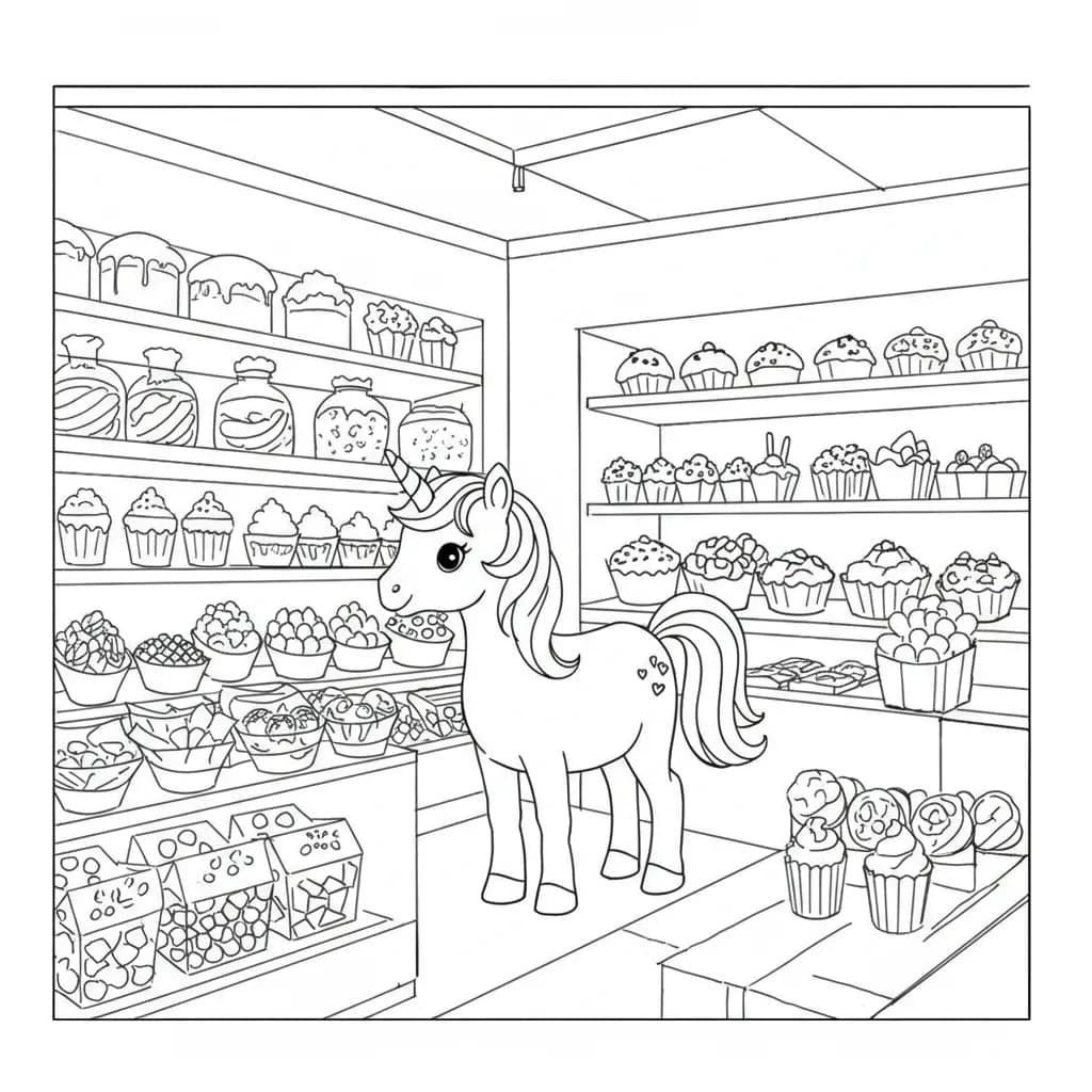 Desenhos de Unicórnio para Imprimir e Colorir