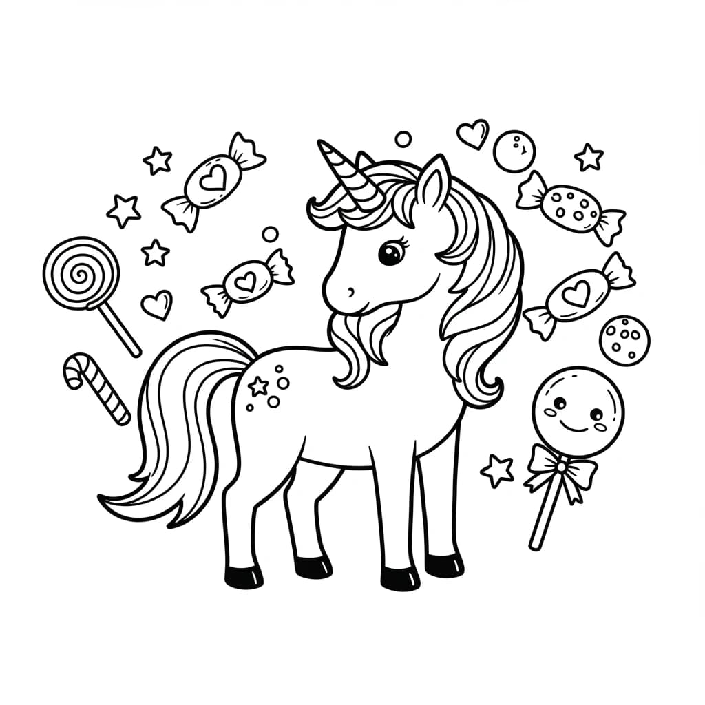 Desenhos de Unicórnio para Imprimir e Colorir