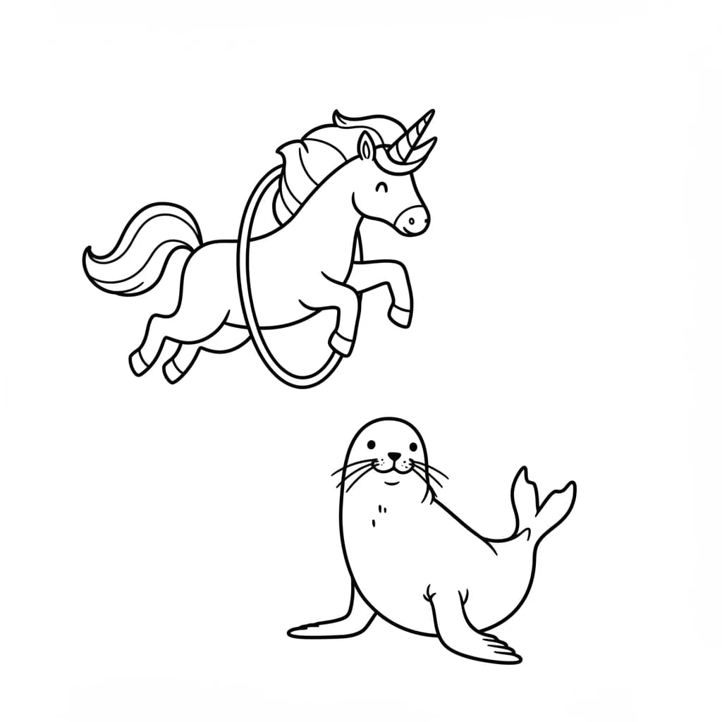 Desenhos de Unicórnio para Imprimir e Colorir