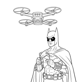 Desenhos do Batman para colorir com cenas de ação, fundo branco e traços grossos, perfeitos para imprimir e pintar