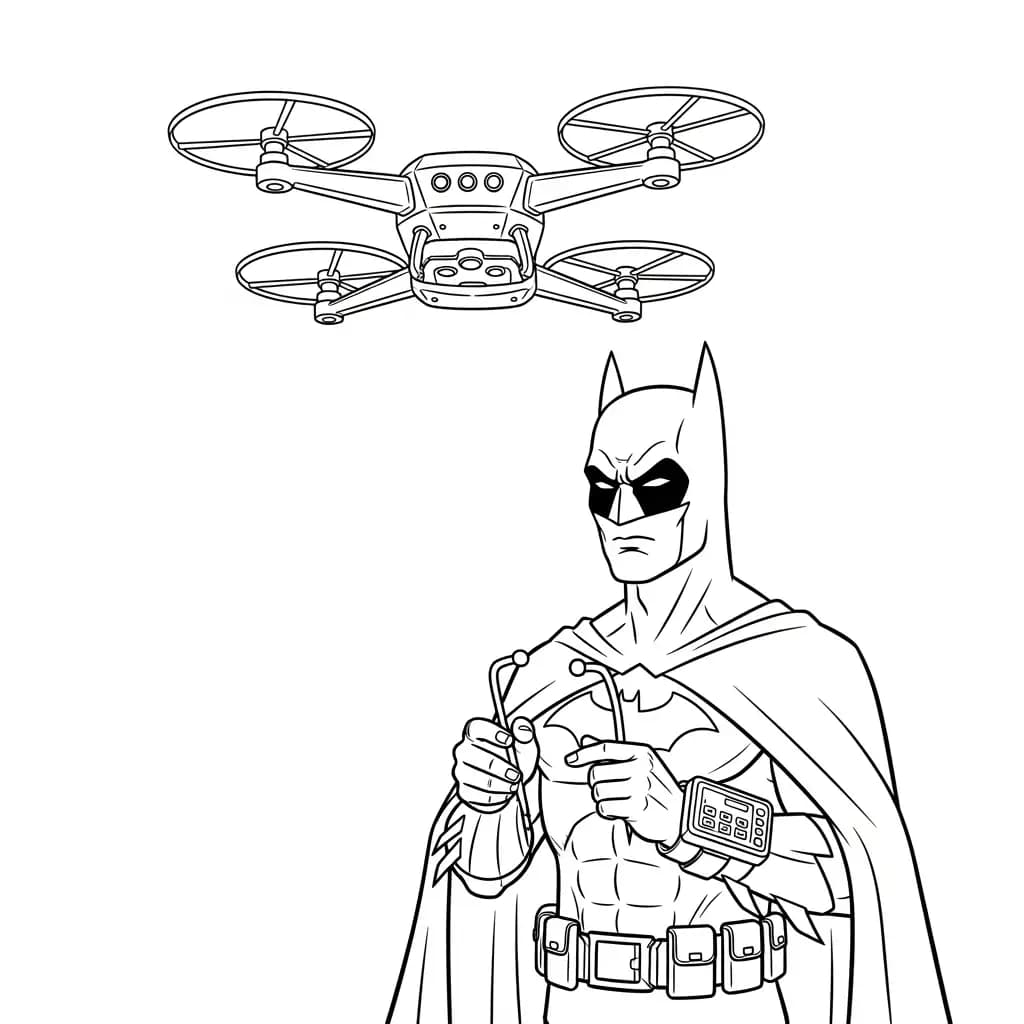 Desenhos do Batman para colorir com cenas de ação, fundo branco e traços grossos, perfeitos para imprimir e pintar