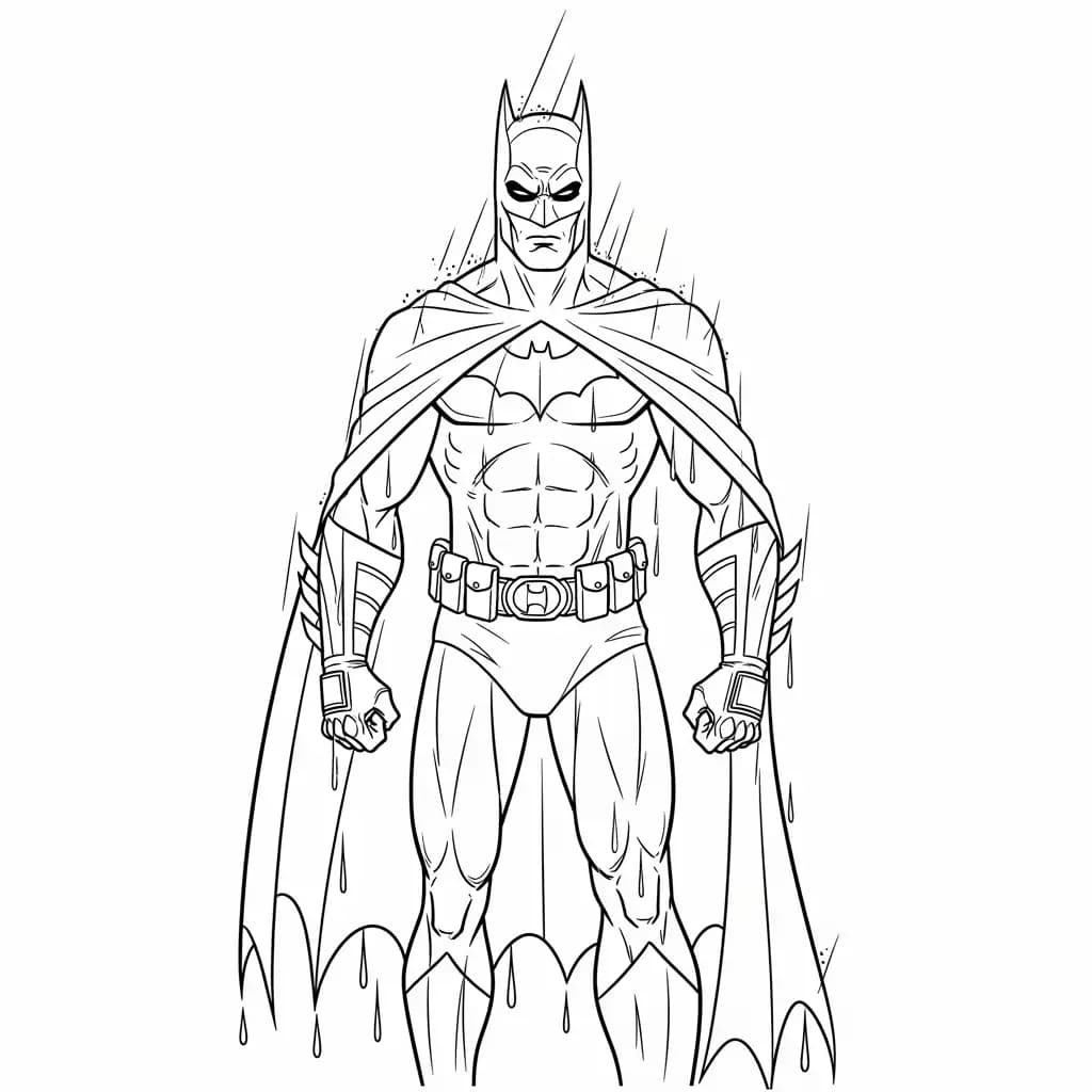 Desenhos do Batman para colorir com cenas de ação, fundo branco e traços grossos, perfeitos para imprimir e pintar