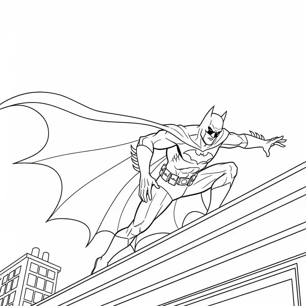 Desenhos do Batman para colorir com cenas de ação, fundo branco e traços grossos, perfeitos para imprimir e pintar