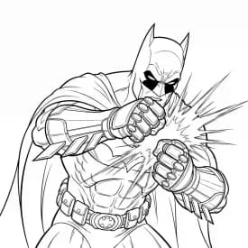 Desenhos do Batman para colorir com cenas de ação, fundo branco e traços grossos, perfeitos para imprimir e pintar