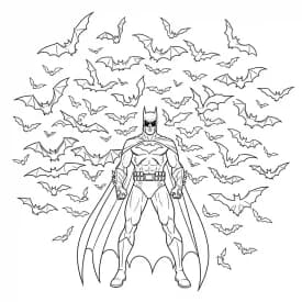 Desenhos do Batman para colorir com cenas de ação, fundo branco e traços grossos, perfeitos para imprimir e pintar