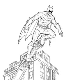Desenhos do Batman para colorir com cenas de ação, fundo branco e traços grossos, perfeitos para imprimir e pintar