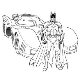 Desenhos do Batman para colorir com cenas de ação, fundo branco e traços grossos, perfeitos para imprimir e pintar