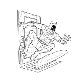 Desenhos do Batman para colorir com cenas de ação, fundo branco e traços grossos, perfeitos para imprimir e pintar