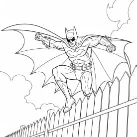 Desenhos do Batman para colorir com cenas de ação, fundo branco e traços grossos, perfeitos para imprimir e pintar