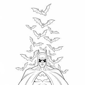 Desenhos do Batman para colorir com cenas de ação, fundo branco e traços grossos, perfeitos para imprimir e pintar
