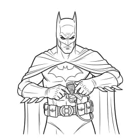 Desenhos do Batman para colorir com cenas de ação, fundo branco e traços grossos, perfeitos para imprimir e pintar