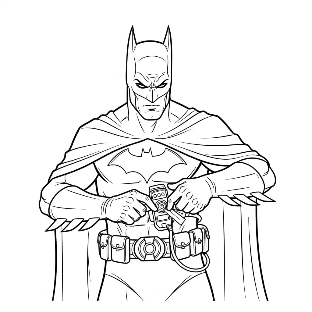 Desenhos do Batman para colorir com cenas de ação, fundo branco e traços grossos, perfeitos para imprimir e pintar