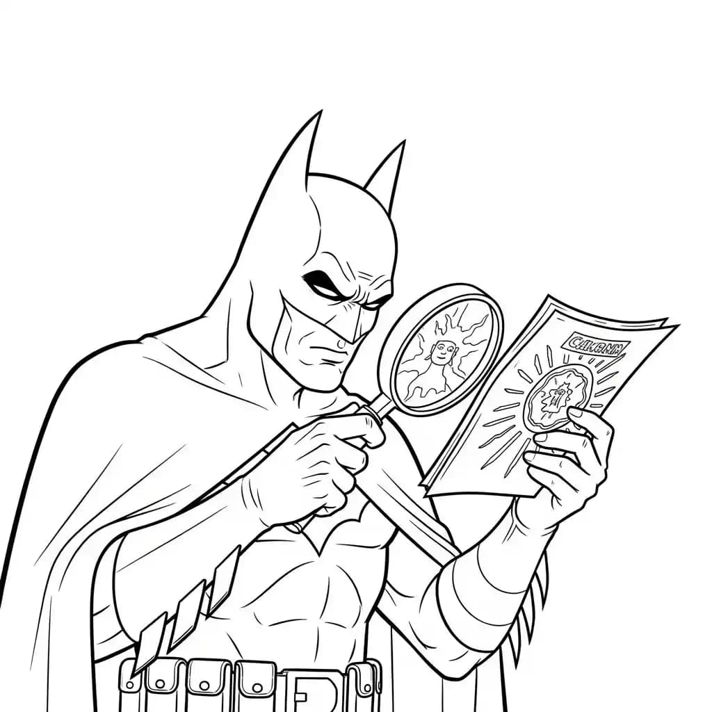 Desenhos do Batman para colorir com cenas de ação, fundo branco e traços grossos, perfeitos para imprimir e pintar