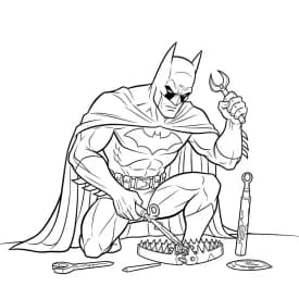 Desenhos do Batman para colorir com cenas de ação, fundo branco e traços grossos, perfeitos para imprimir e pintar