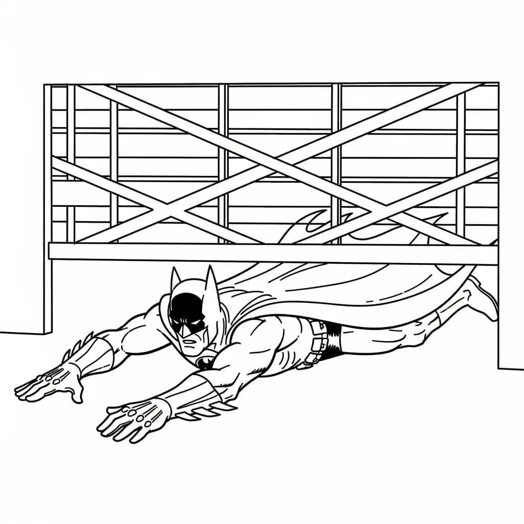 Desenhos do Batman para colorir com cenas de ação, fundo branco e traços grossos, perfeitos para imprimir e pintar