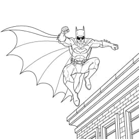 Desenhos do Batman para colorir com cenas de ação, fundo branco e traços grossos, perfeitos para imprimir e pintar