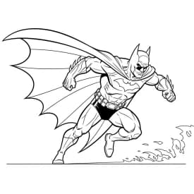 Desenhos do Batman para colorir com cenas de ação, fundo branco e traços grossos, perfeitos para imprimir e pintar