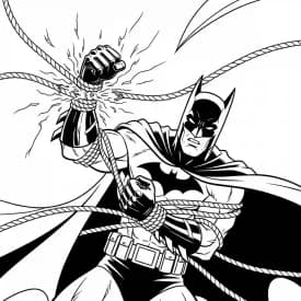 Desenhos do Batman para imprimir e colorir Desenhos do Batman para colorir com cenas de ação, fundo branco e traços grossos, perfeitos para imprimir e pintar